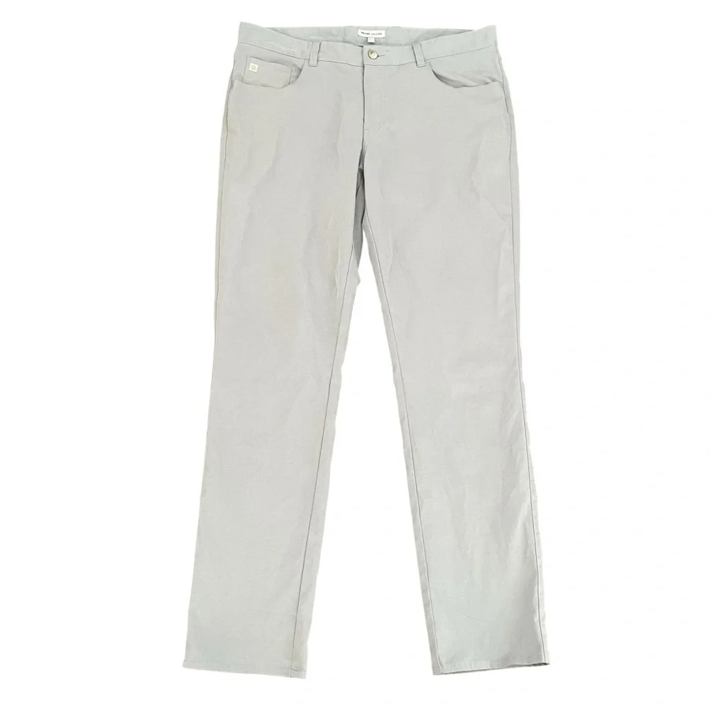 Peter Millar EB66 Performance Pants Mens 36x32 Gray Golf Stretch Casual